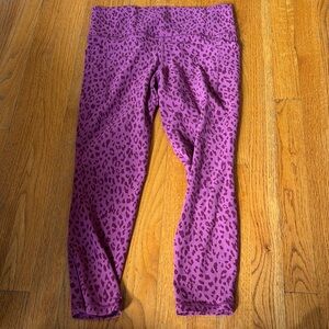 Athleta Purple Leggings with Elastic Waistband